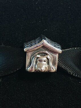Authentic Pandora Doghouse Charm – 790592EN27 Sterling Silver